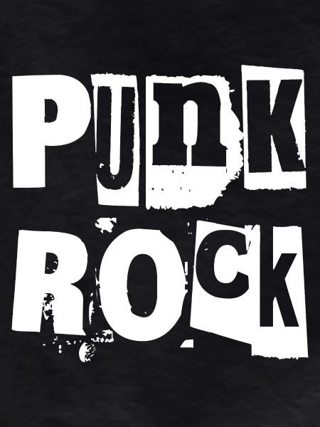 Punkrock Distressed Text Kunst
