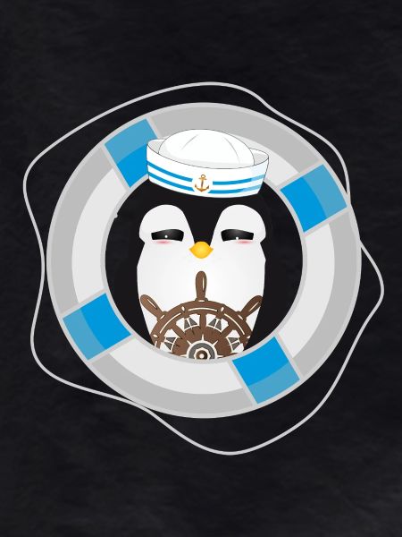 Penguin Captain – Maritime Seafarer Motif