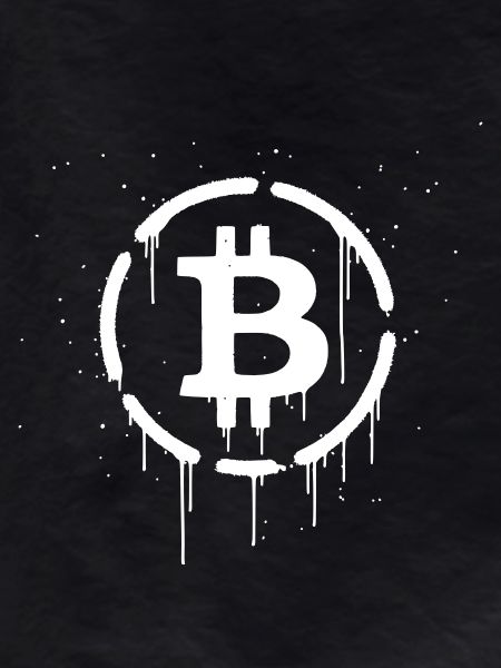 Bitcoin Logo Graffiti Crypto