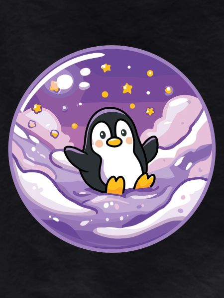 Pinguin im Eis-Universum