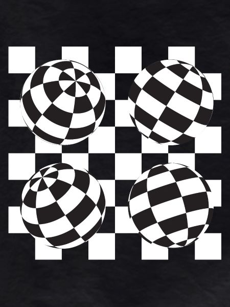 Spherical Checkered Illusion