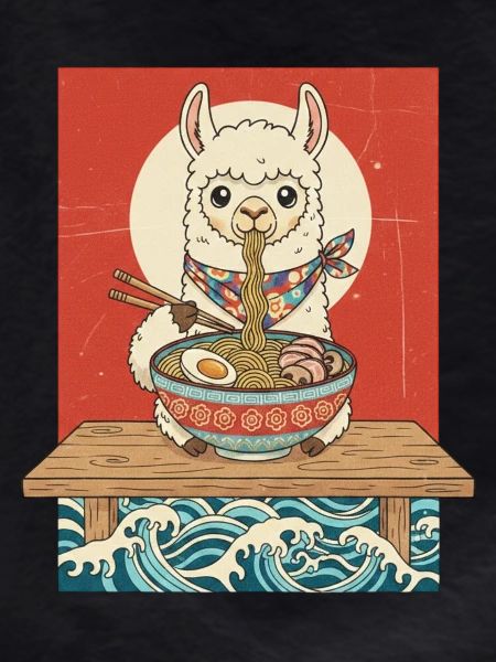 Kawaii Llama Ramen Noodles