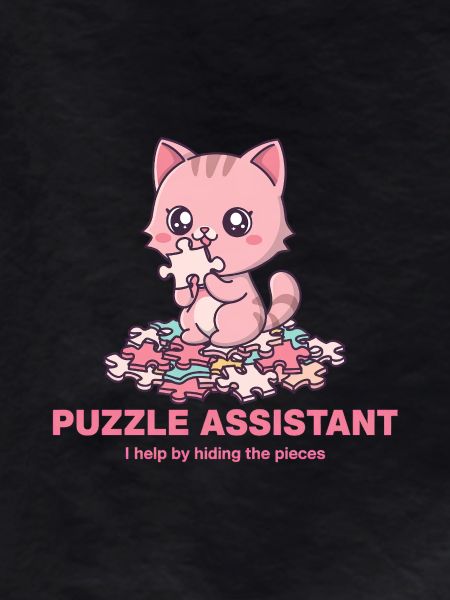 Puzzle Assistand Cat Quote