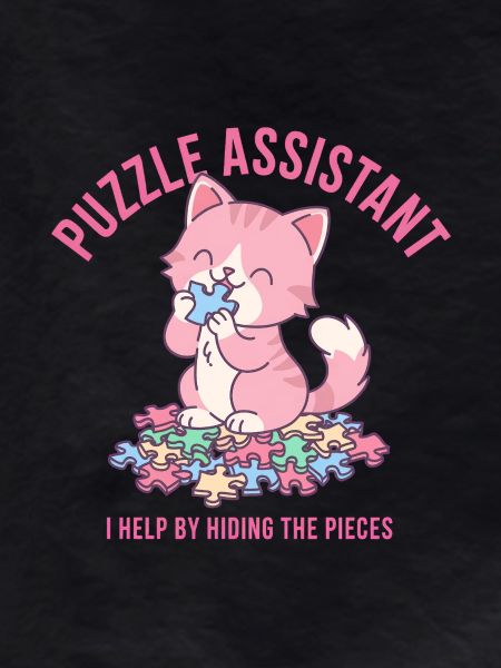 Puzzle Assistand Cat Quote