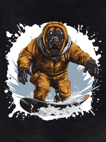 Mastiff Dog Snowboard