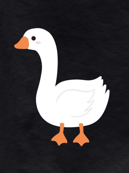 Goose Cartoon Orange Beak