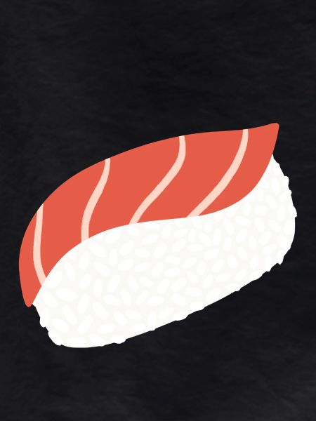 Tuna Nigiri Minimal Sushi Art