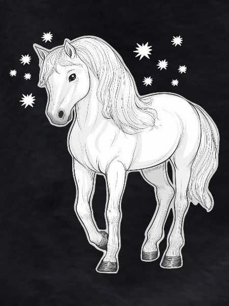 Horse with stars