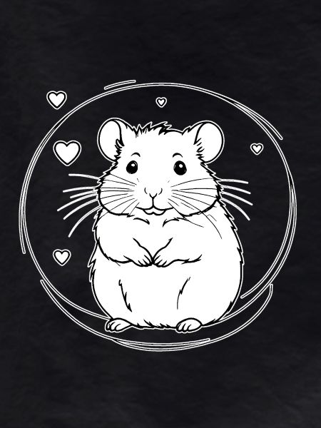 Heart hamster in a circle