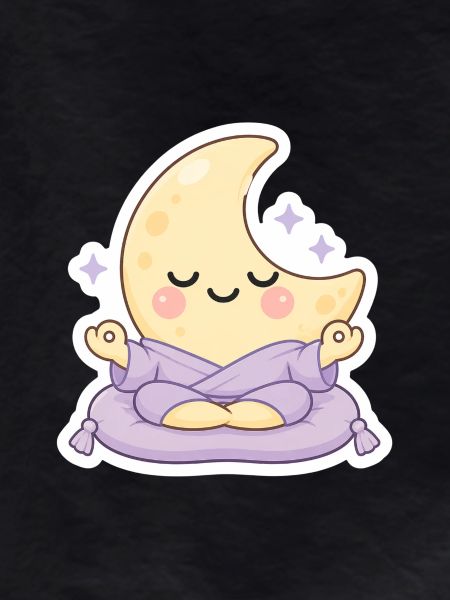 Moon meditation on pillow