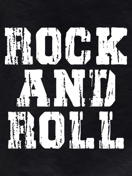 Rock'n'Roll Distressed Text Logo