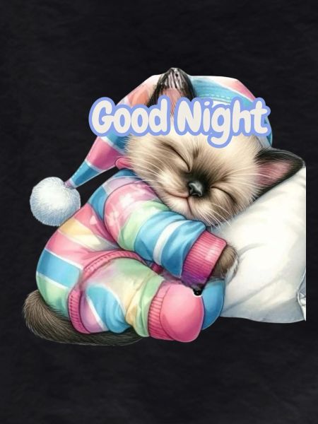 Pastel Kitten Good Night