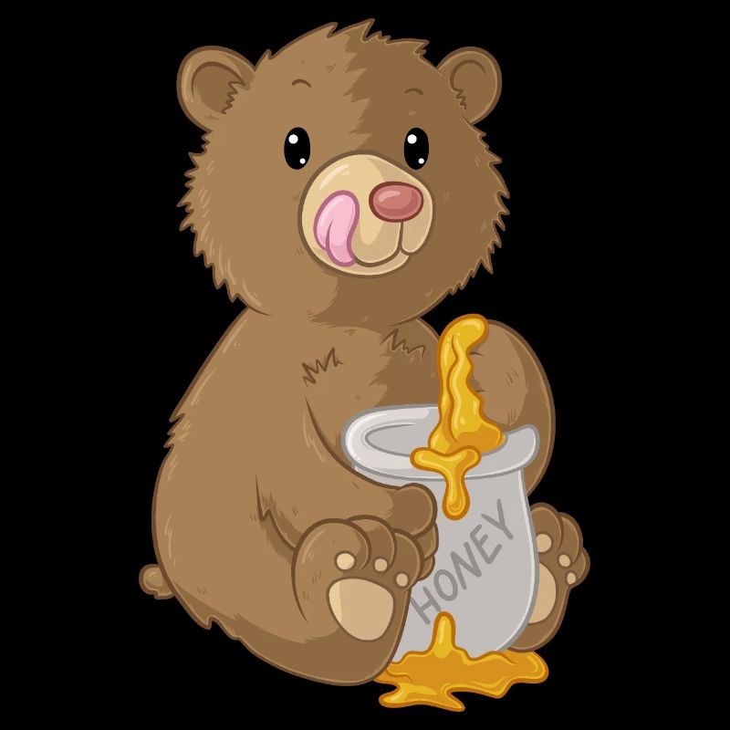 Naschender Comic Bär