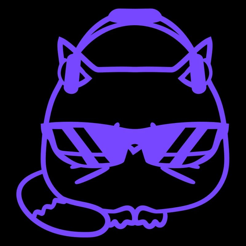 Cool Mignon DJ Chat Fête Animal de compagnie Chaton