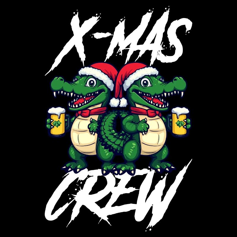 Weihnachts Crew Xmas Bier Alligator