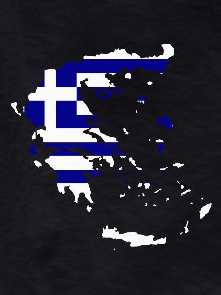 Greece Flag Map