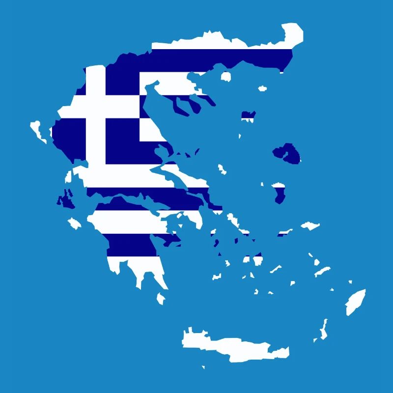 Carte du drapeau de la Grèce