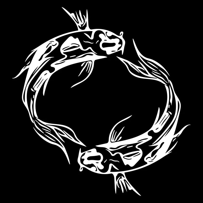 Two Vector Koi Carp Fish