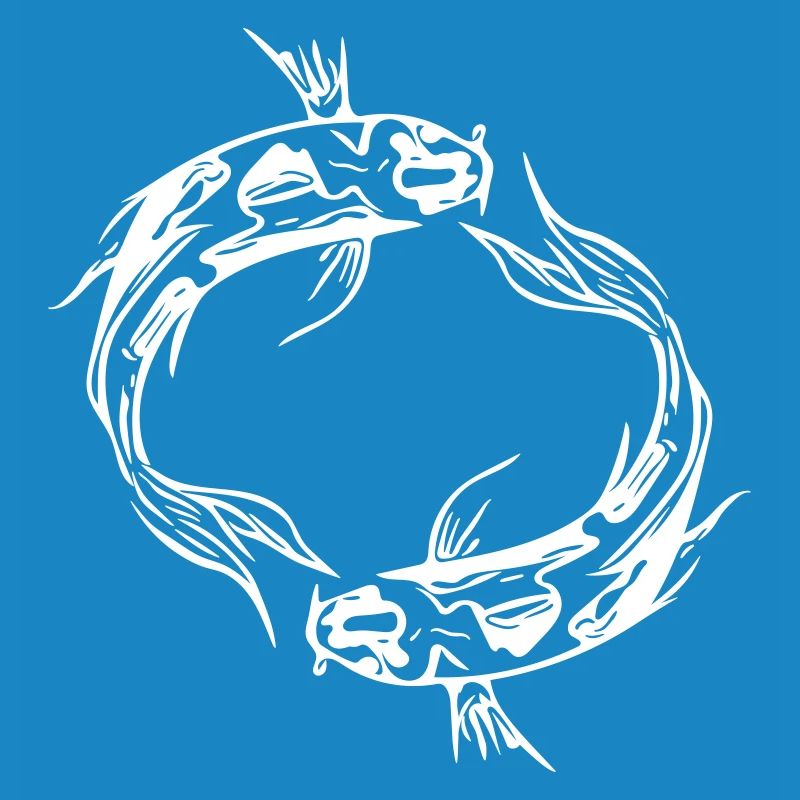 Two Vector Koi Carp Fish