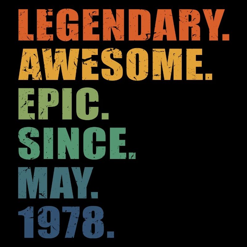 45th Birthday, May 1978, 45 Year Anniversary