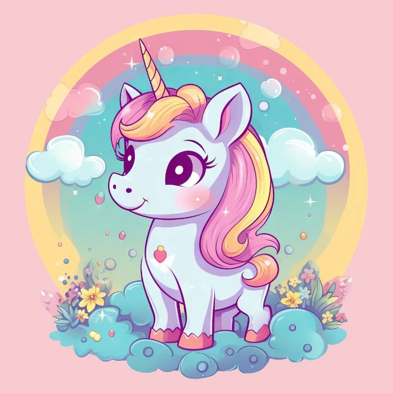 Licorne Rainbow Coucher de soleil