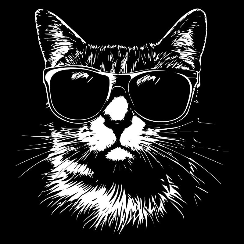 Lustige Katze Sonnenbrille Sommer
