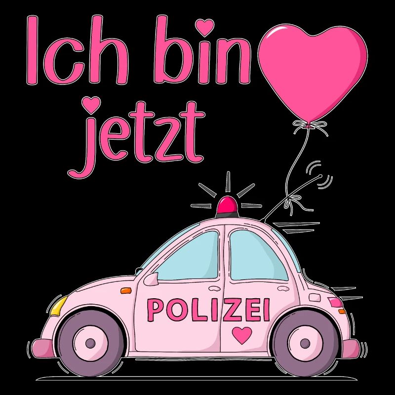 Polizeiauto Ich bin jetzt Geburtstag Rosa