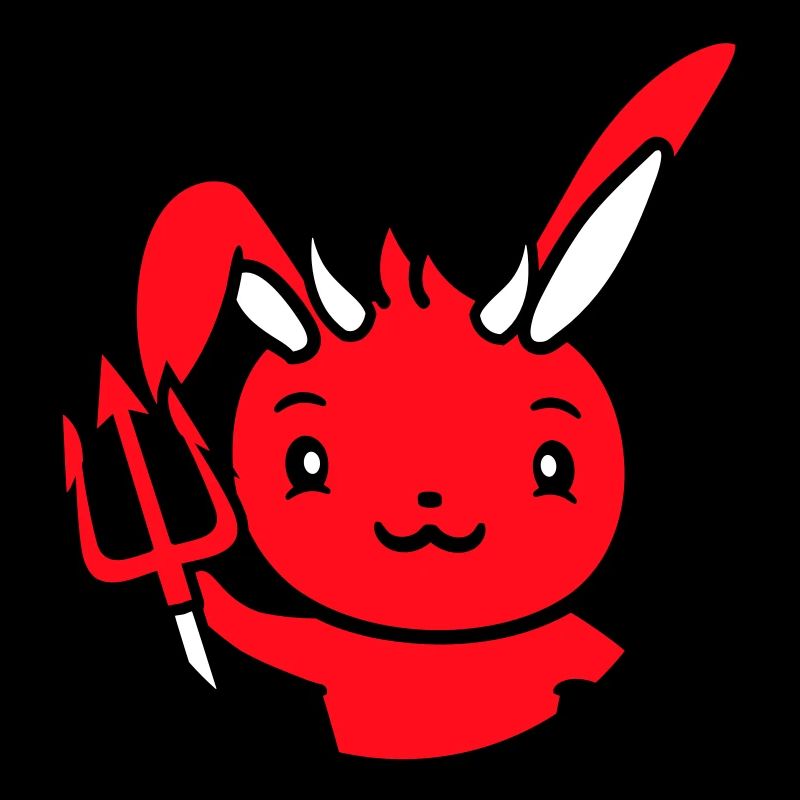 Bunny Devil Demon Evil Satan Hell Trident Costume