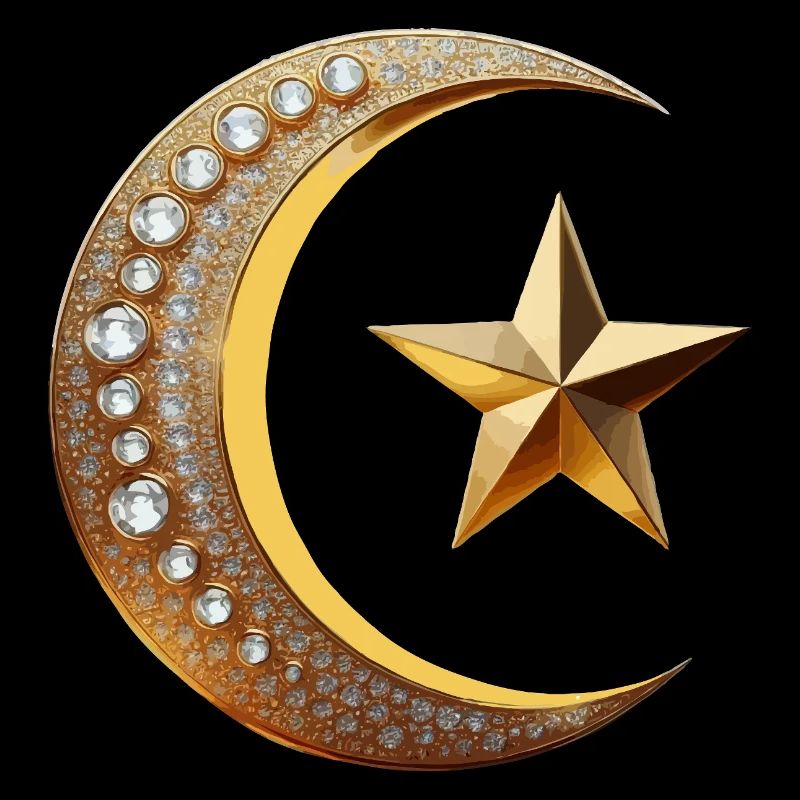 Islam Symbol Gold mit Diamant