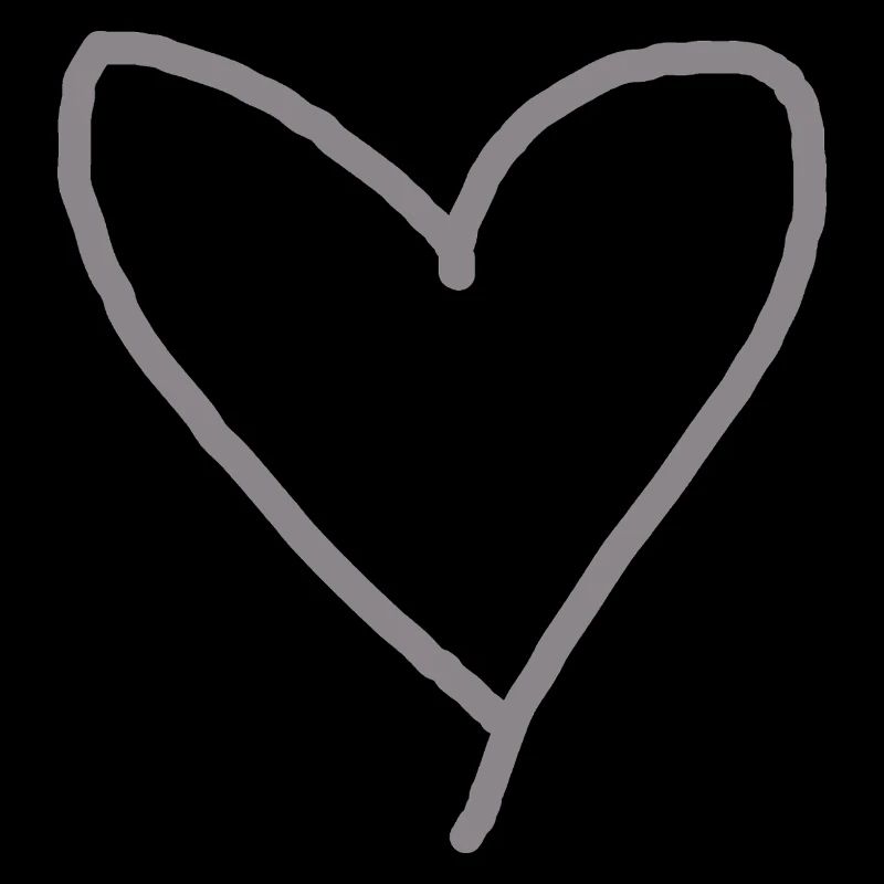 Heart Gray Gift Idea Love in Love