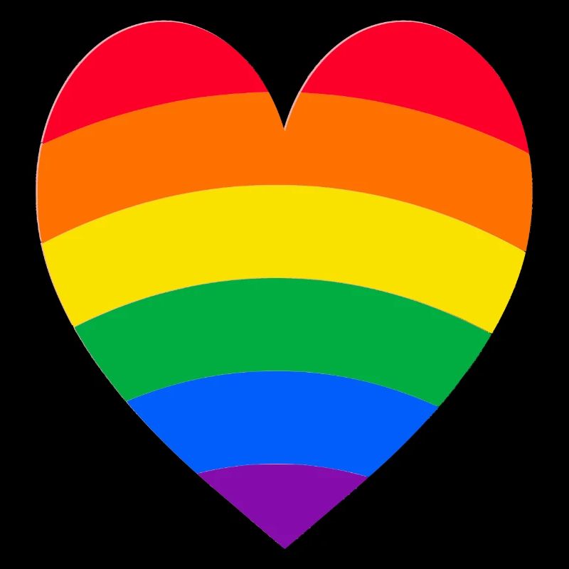 Coeur arc-en-ciel