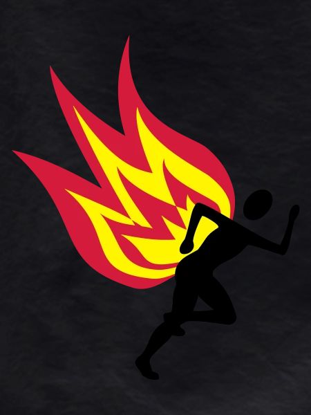 Jogger fire