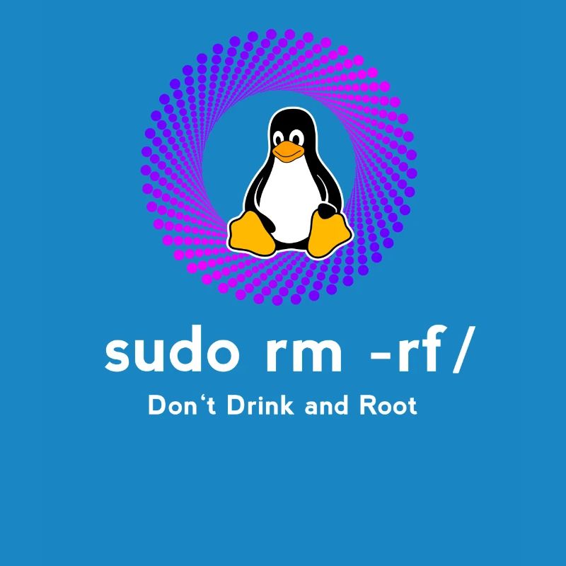 Computer Sys admin Pinguin Nerd pc sudo rm -rf cod