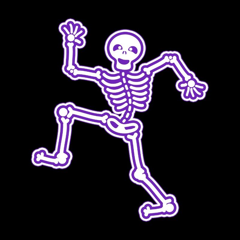 Children's motifs dancing skeleton children's shirt bones