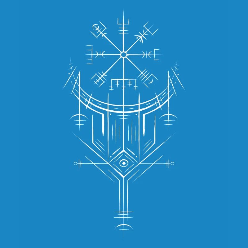 Vegvisir Runes Compass - Germanic Celts Vikings