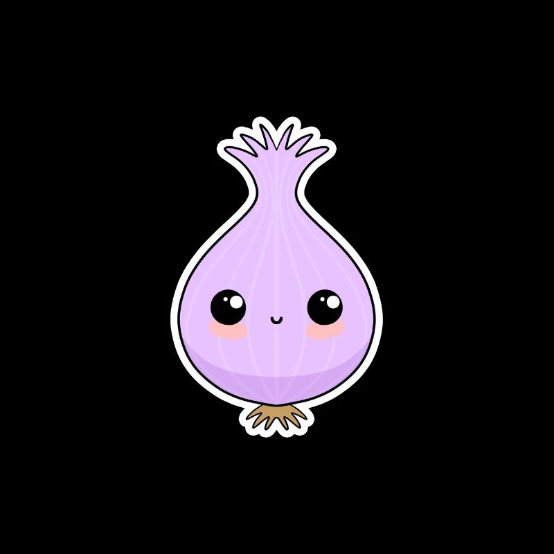 Motif mignon d’autocollants violets en forme d’oignon