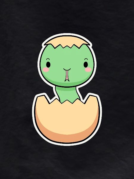 Small dinosaur made of egg