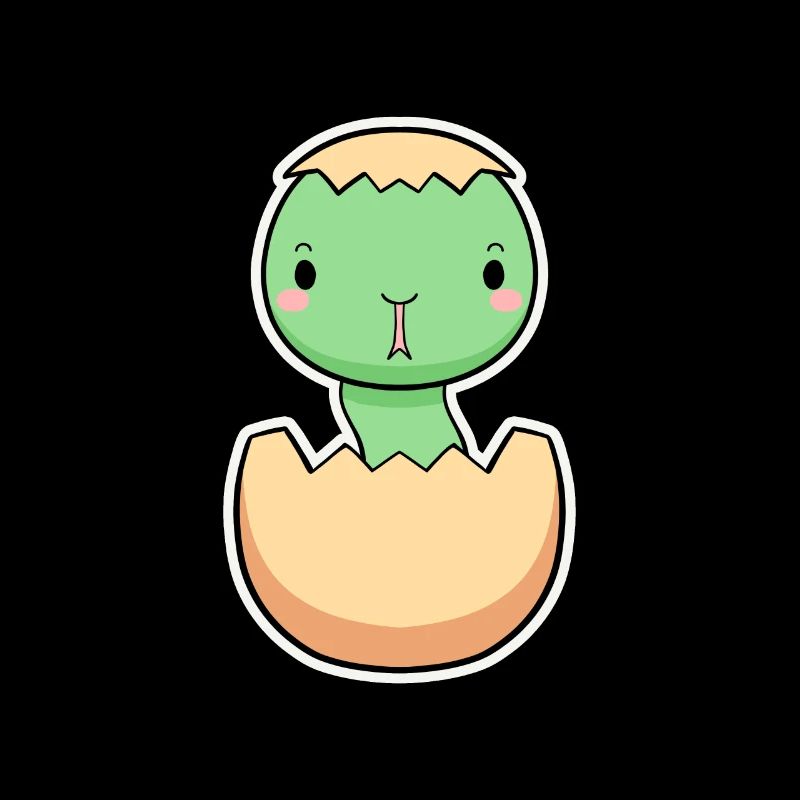 Small dinosaur made of egg