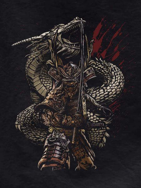 Dragon Guardian Samurai Archer Fantasy