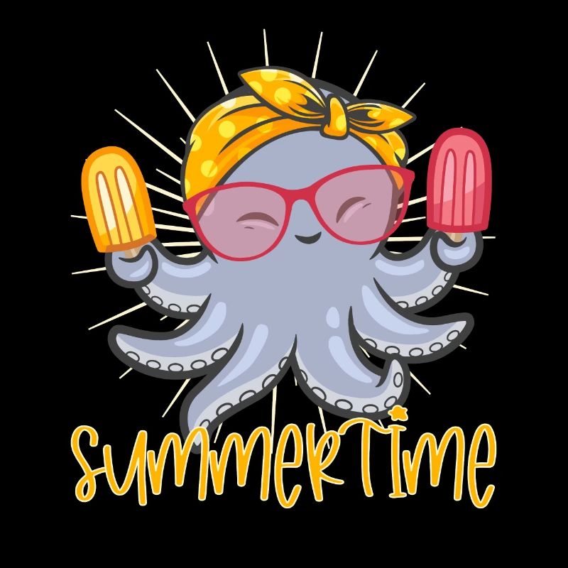 Calmar doux Octopus avec bandana et seigle