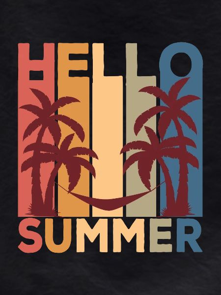 Hello Summer Palms Retro