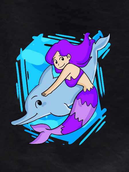 Mermaid with dolphin