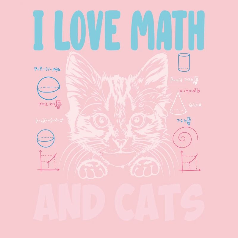 Math Kitty Katze Ich liebe Mathe und Katzen Mathe Lehrer