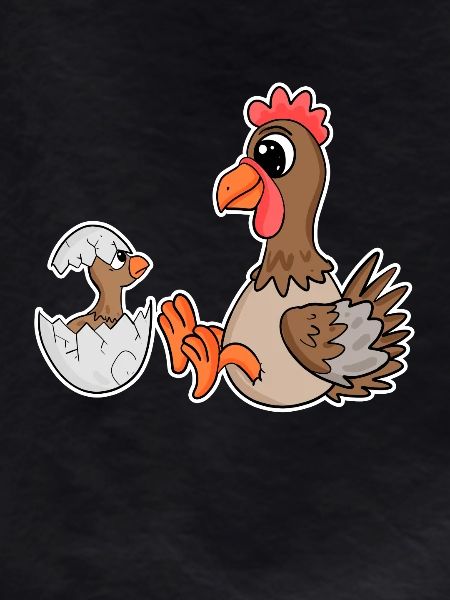 Chicken with baby chicken