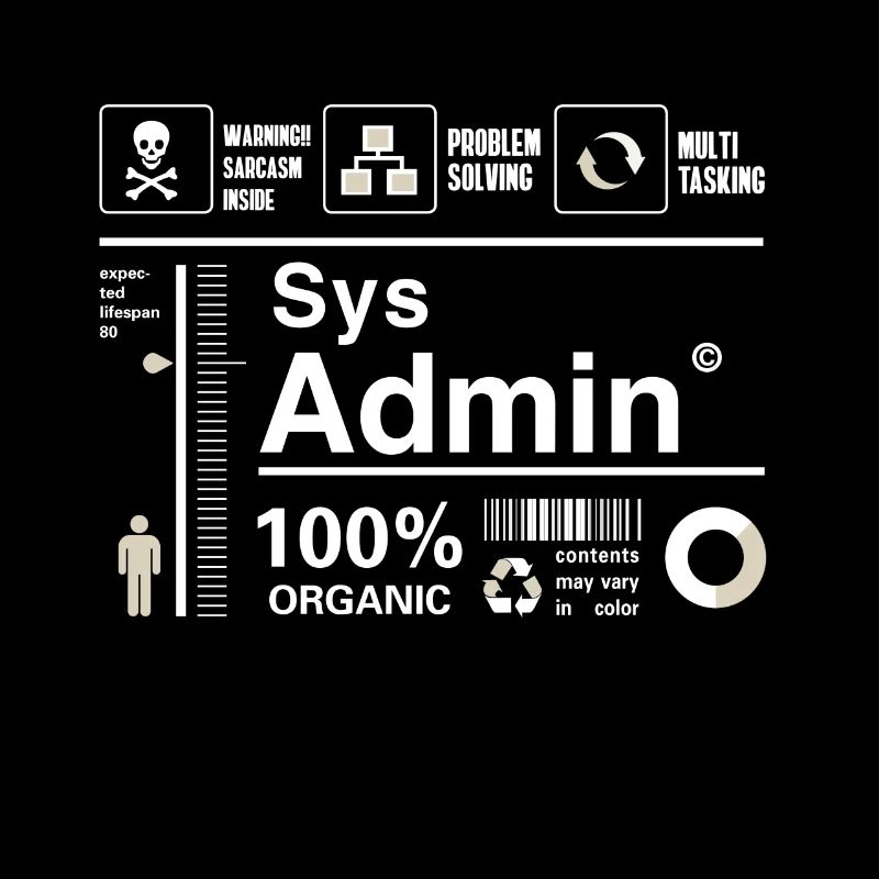 sys admin Contenu Ironie Humour Ordinateur Nerd pc cor