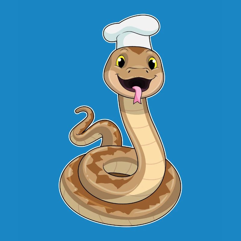 Cuisinière Chef Serpent Cuisson du Chapeau