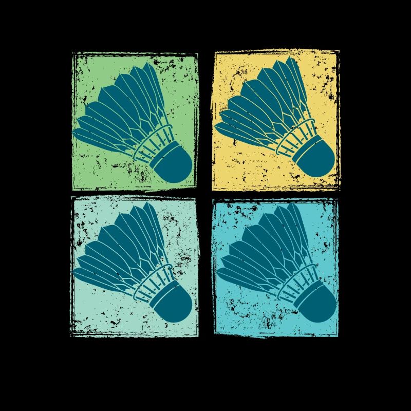Badminton Federbälle Pop Art