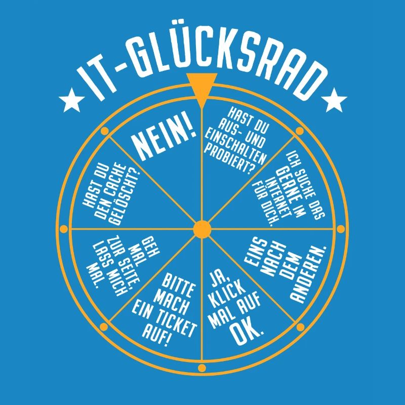 IT Support Glücksrad Service Desk IT Helpdesk Nerd