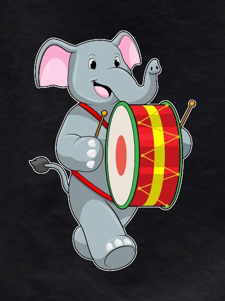 Elephant Musician Drum Music