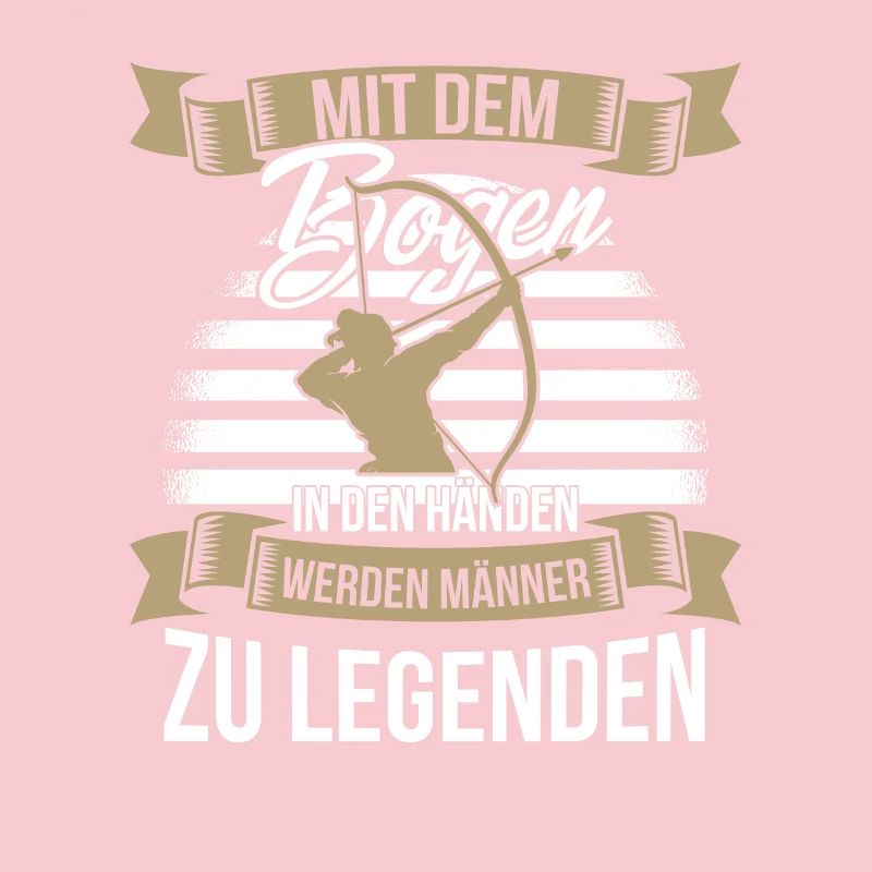 Bogenschiessen mit dem Bogen in den Händen